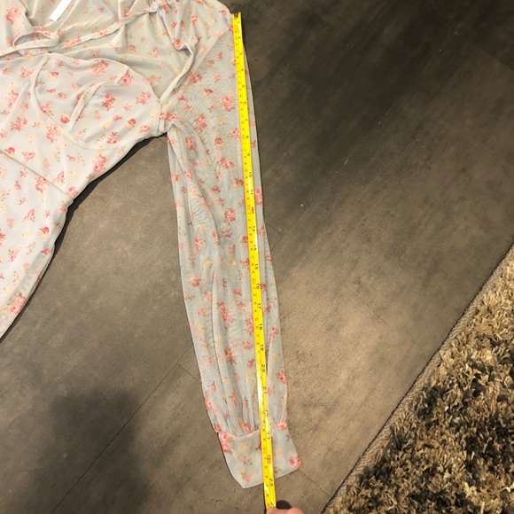 NEW ASOS Dobby Mesh Floral Print Mini Dress - Picture 10 of 13